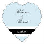 Customizable Simple Portrait Heart Wedding Labels